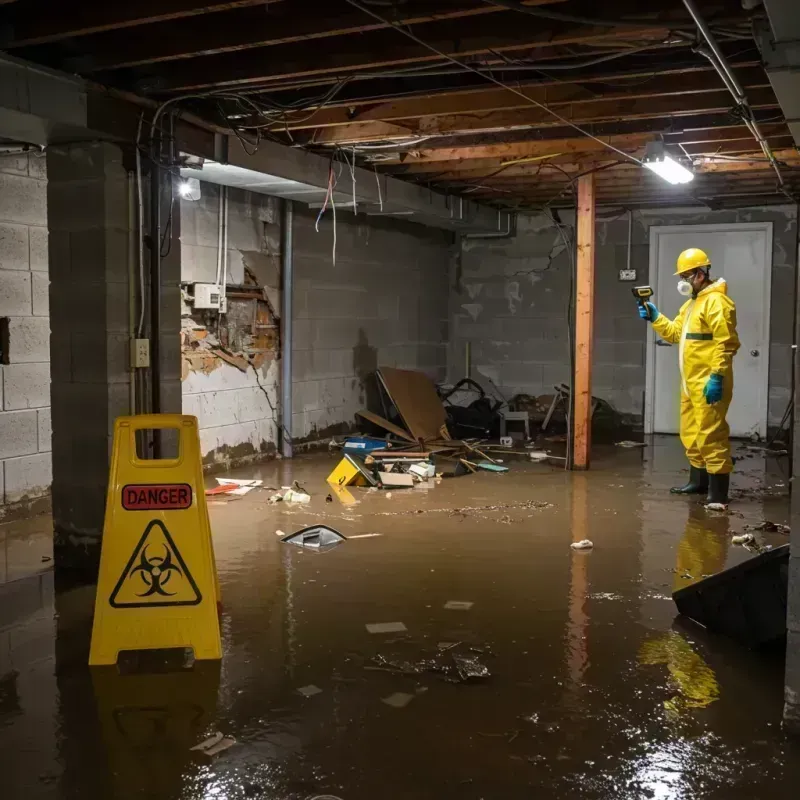 Flooded Basement Electrical Hazard in Daniels, WV Property